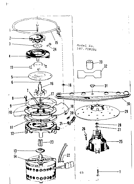 Motor, heater, and spray arm details