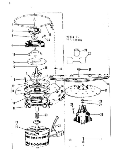 Motor, heater, and spray arm details