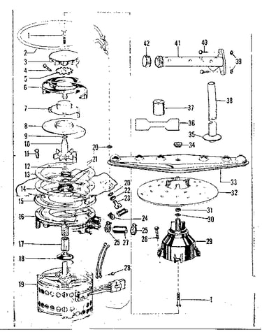 Motor-heater, and spray arm details