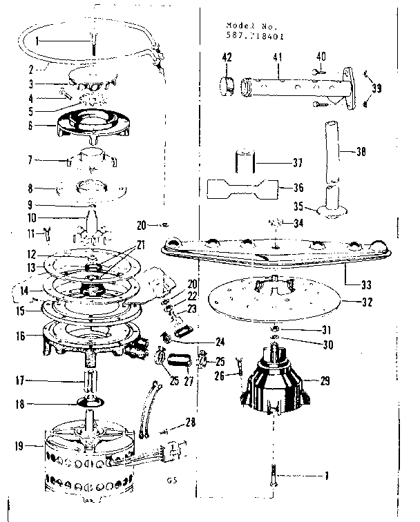 MOTOR, HEATER, AND SPRAY ARM DETAILS