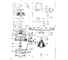 Kenmore 587718401 motor, heater, and spray arm details diagram