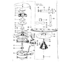 Kenmore 587718501 motor, heater, and spray arm details diagram