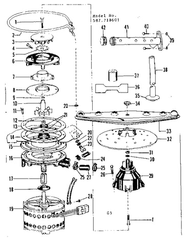 Motor, heater, and spray arm details