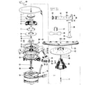 Kenmore 58771881 motor, heater, and spray arm details diagram