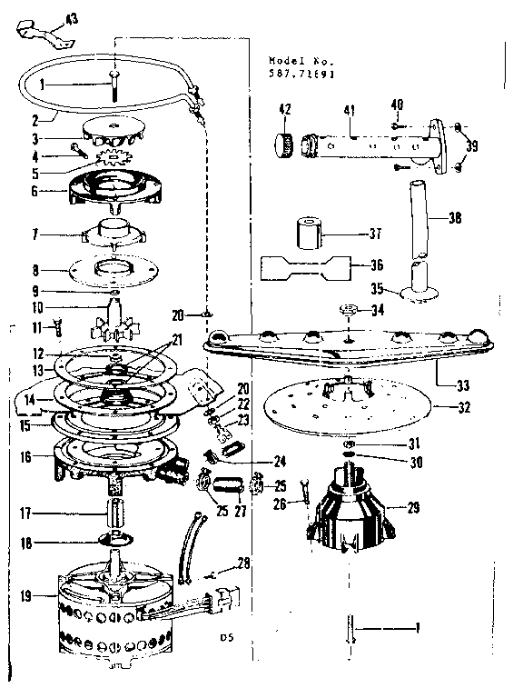 Motor, heater, and spray arm details