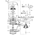 Kenmore 58771901 motor, heater/spray arm diagram