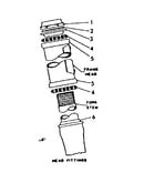 Parts list for head fittings