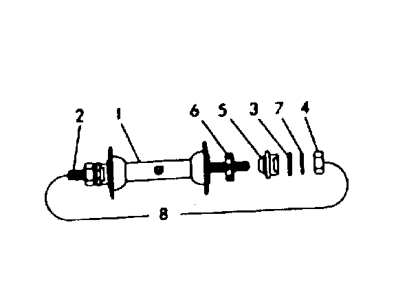 Parts list for front hub parts