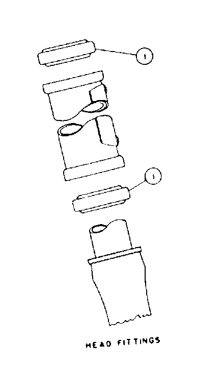 Parts list for head fittings