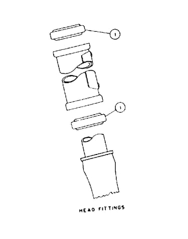 Parts list for head fittings