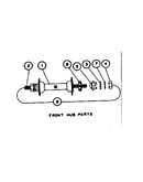 Parts list for front hub parts