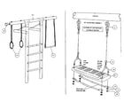Sears 51272619-78 swing, trapeze, and gym rings assembly diagram