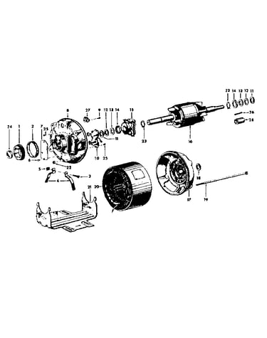 Belted fan blower 115 volts, 60 cycles, 1725 r.p.m.