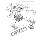 Craftsman 91763207 engine/chain and guide bar diagram