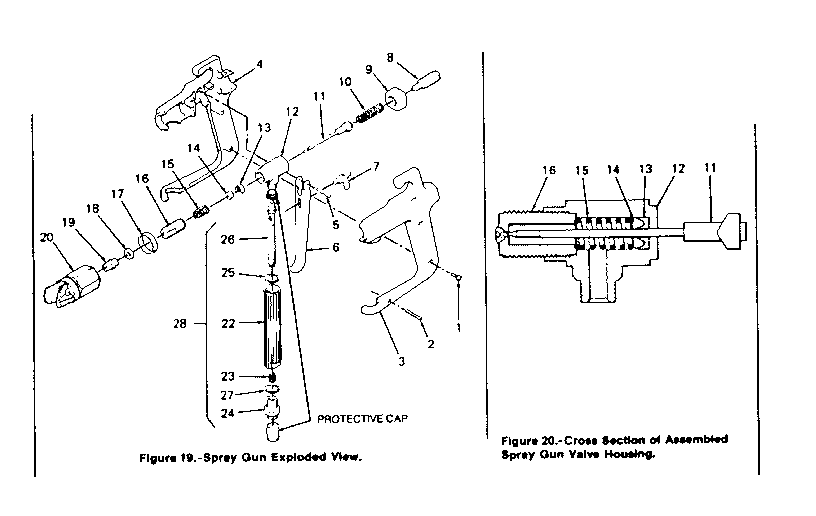 SPRAY GUN AND VALVE HOUSING