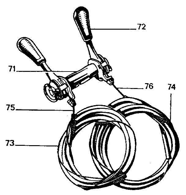 HURET DOUBLE LEVERS FOR FRONT AND REAR DERAILLEURS