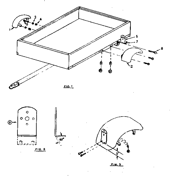 Fender kit for two-wheel utility trailer