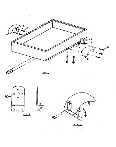 Fender kit for two-wheel utility trailer