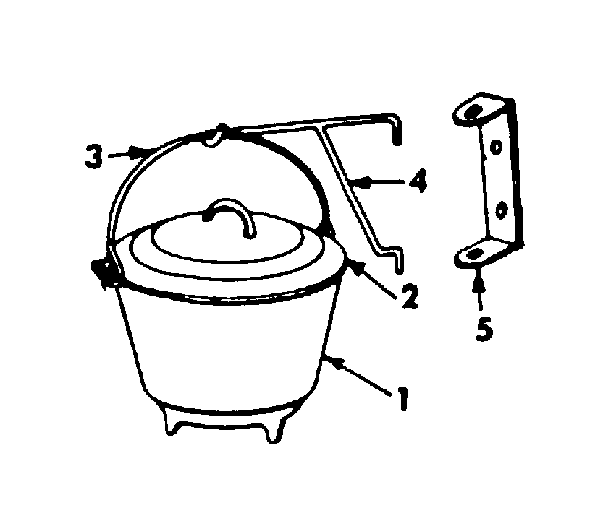 Boston bean pot with crane hook
