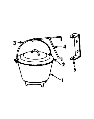 Boston bean pot with crane hook