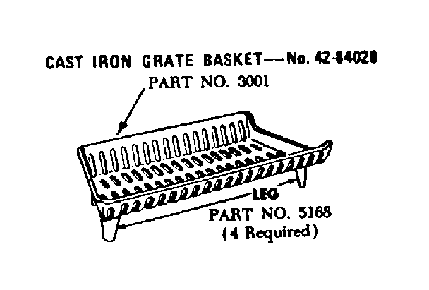 Cast iron grate basket