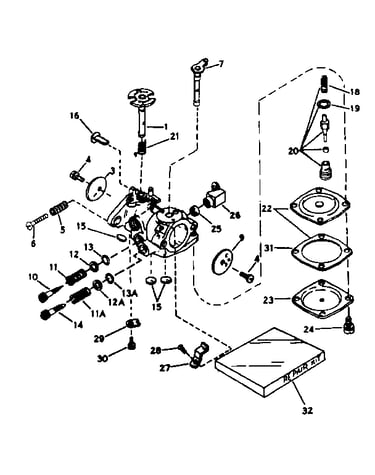 Carburetor no. 631361