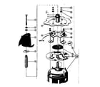 Kenmore 58764552 motor and impeller assembly diagram