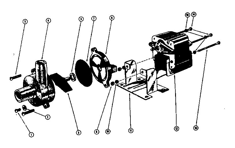 800718 pump and motor assembly