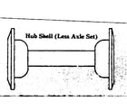 Lifestyler 806472650 hub shell (less axle set) diagram