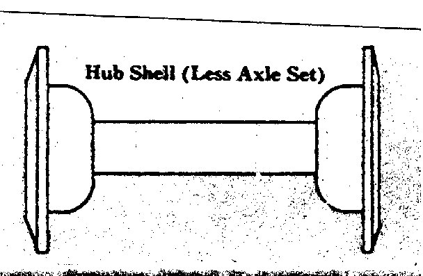 Hub shell (less axle set)