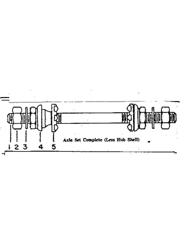 Axle set complete (less hub shell)