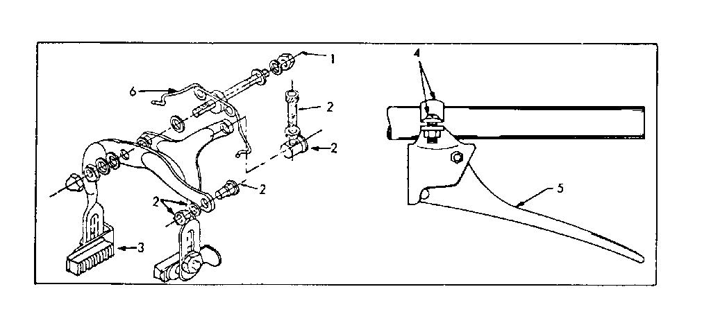 Front and rear caliper hand brake parts list