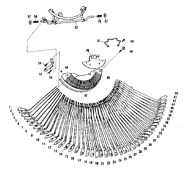 Type bar & sector plate