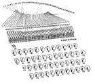 Sears 26852600 type bar wire, bell crank & key diagram