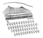 Sears 26852600 type bar wire, bell crank & key (american spanish) diagram