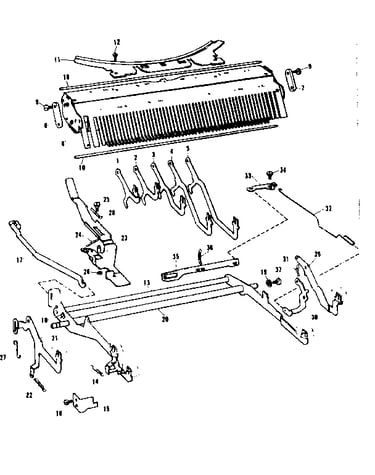 Sub-frame, shift/shift lock, margin release, back space