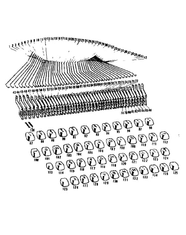 Type bar wire, bell crank & key