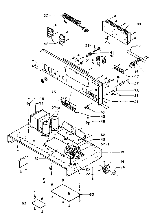 Chassis and rear mounted assemblies