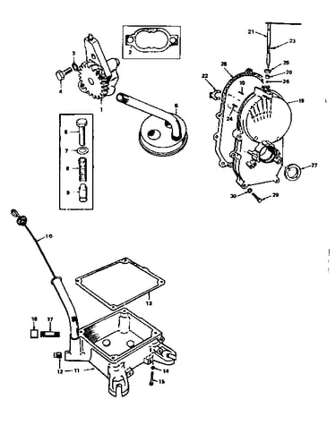 Oil system and gearcase assembly