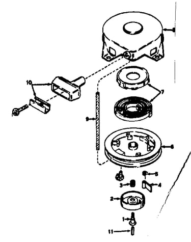 Rewind starter assembly no. 590420