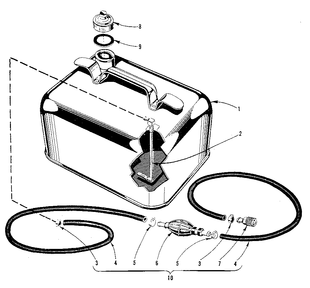 Remote gasoline tank
