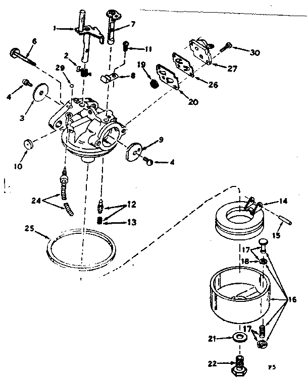 Carburetor assembly no. 631647