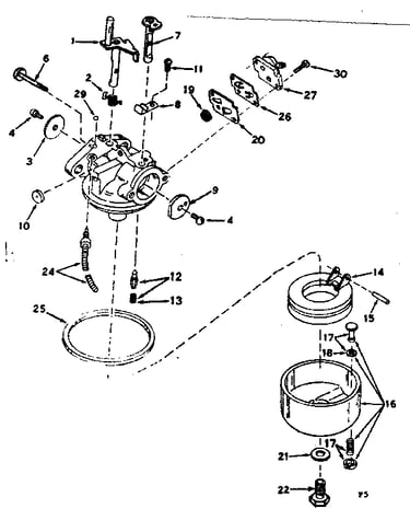 Carburetor assembly no. 631647