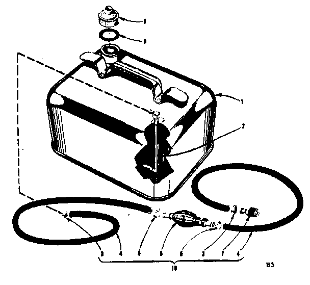 Remote gasoline tank assembly