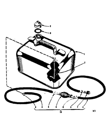 Remote gasoline tank assembly