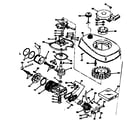 Craftsman 21759311 engine assembly type no. 643-16 diagram