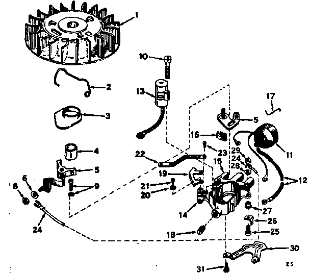 Magneto assembly no. 610797