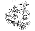 Craftsman 21759431 engine assembly (type no. 643-14a) diagram