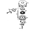 Tecumseh TYPE 643-14A rewind starter assembly diagram