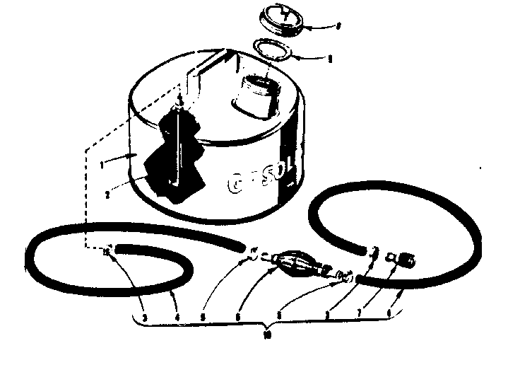 Optional remote gasoline tank assembly